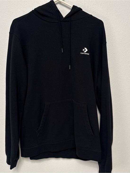 Converse Other - Converse Black Hoodie with Small White Chest Logo